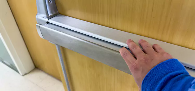 Installing a Push Bar on a Door Palisades Park